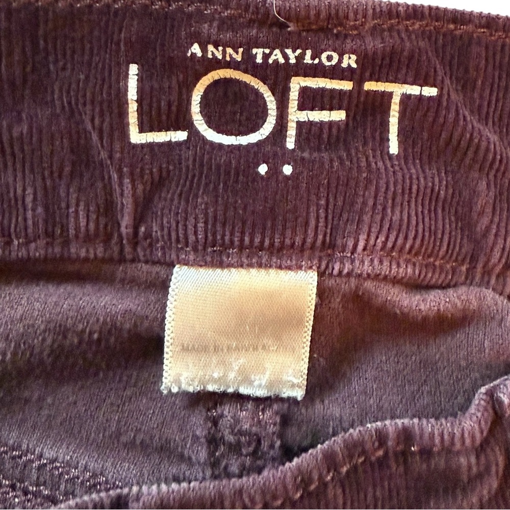 Ann Taylor LOFT Women's Deep Purple Plum Corduroy Modern Skinny Jeans Size 2P - Picture 2 of 16